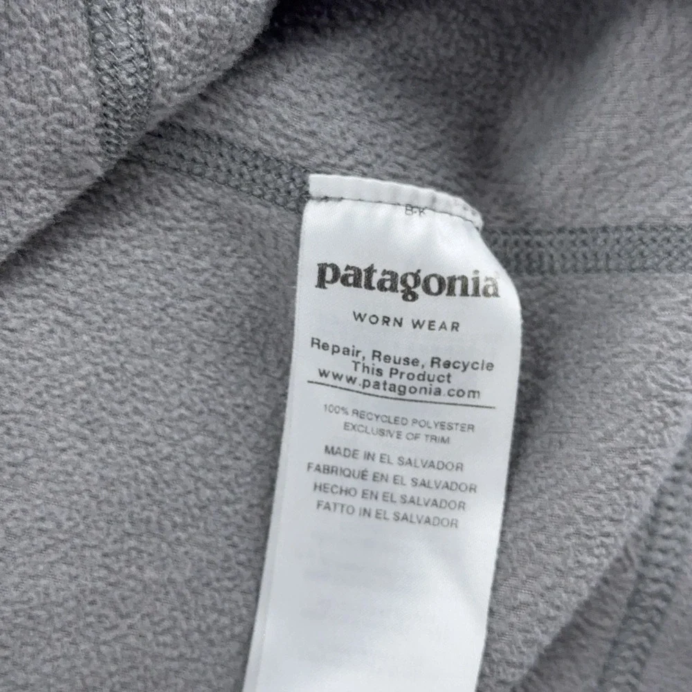 Patagonia Fleece Quarter‎ Zip Sweater Mens XL Gray Pullover Jacket